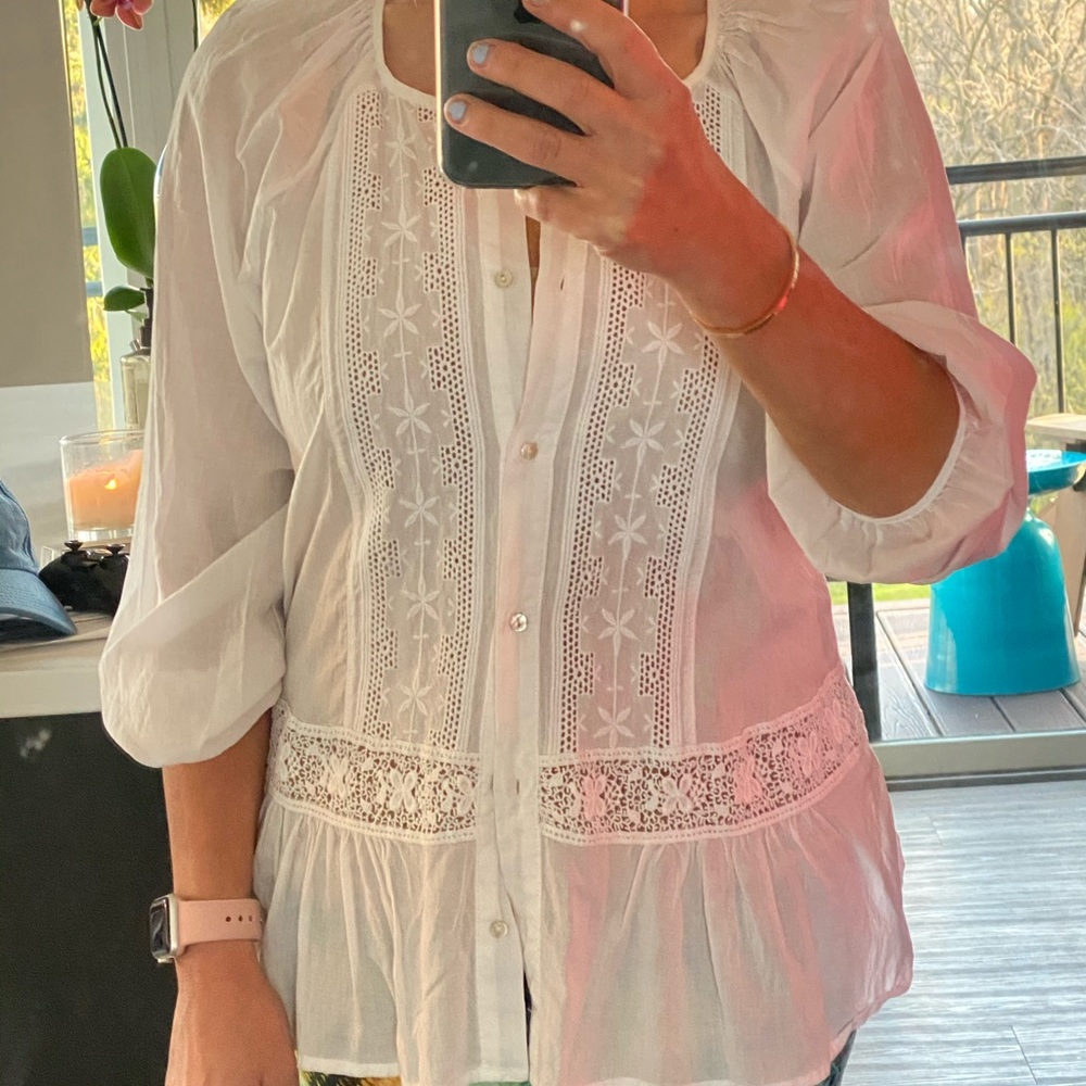 Anthropologie button up top